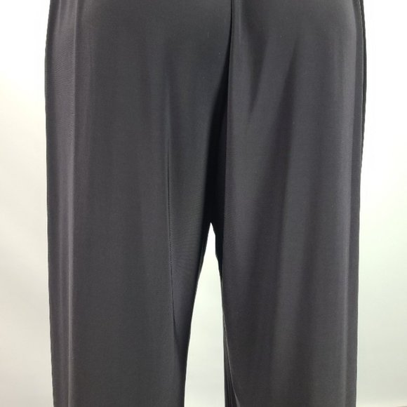 Tiana B Black Silver Metallic Cross Over Jumpsuit - Picture 13 of 16